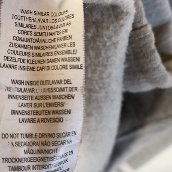 Atmosphere gray long sleeve hoodie sweatshirt with bottom side zippers, Size 10 - Picture 5 of 8